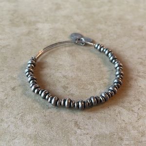 Alex and Ani Nile Beaded Bangle in Silver